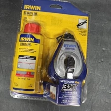 Irwin Strait Line Speedline PRO Chalk Reel with Blue Chalk 100 Ft