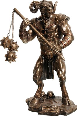 Minotaurus Krieger Kaltguss Bronze Statue / Skulptur 21x13x8cm / 8.26x5.11x3.14'