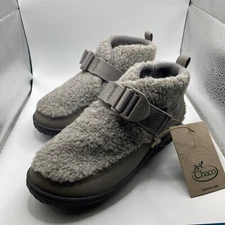 Chaco Ramble Fluff Sz 2M EU 33 Big Kids Boys Girls Booties Light Gray JCH180350
