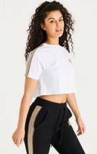 SikSilk Womens White Eminent Box Tee UK6 XXS