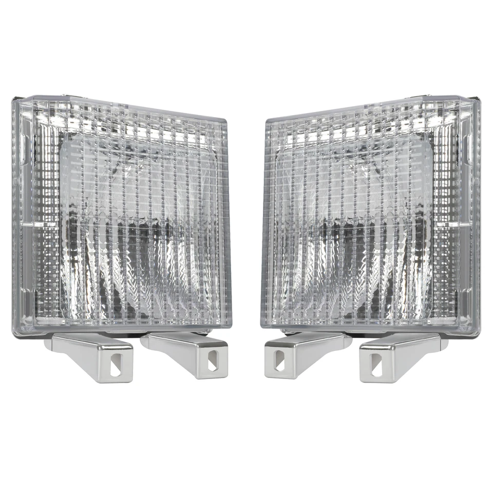 Pair For Chevy GMC Pickup Truck Chrome Turn Signal Side Corner Marker Lights - Image 4 of 4