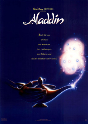 Aladdin ORIGINAL A1 Kinoplakat gerollt Walt Disney / Ron Clements / John Musker