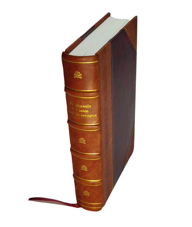 Vintage Leather Bound Travel Guide from Marseille to Canton by Cl. Madrolle