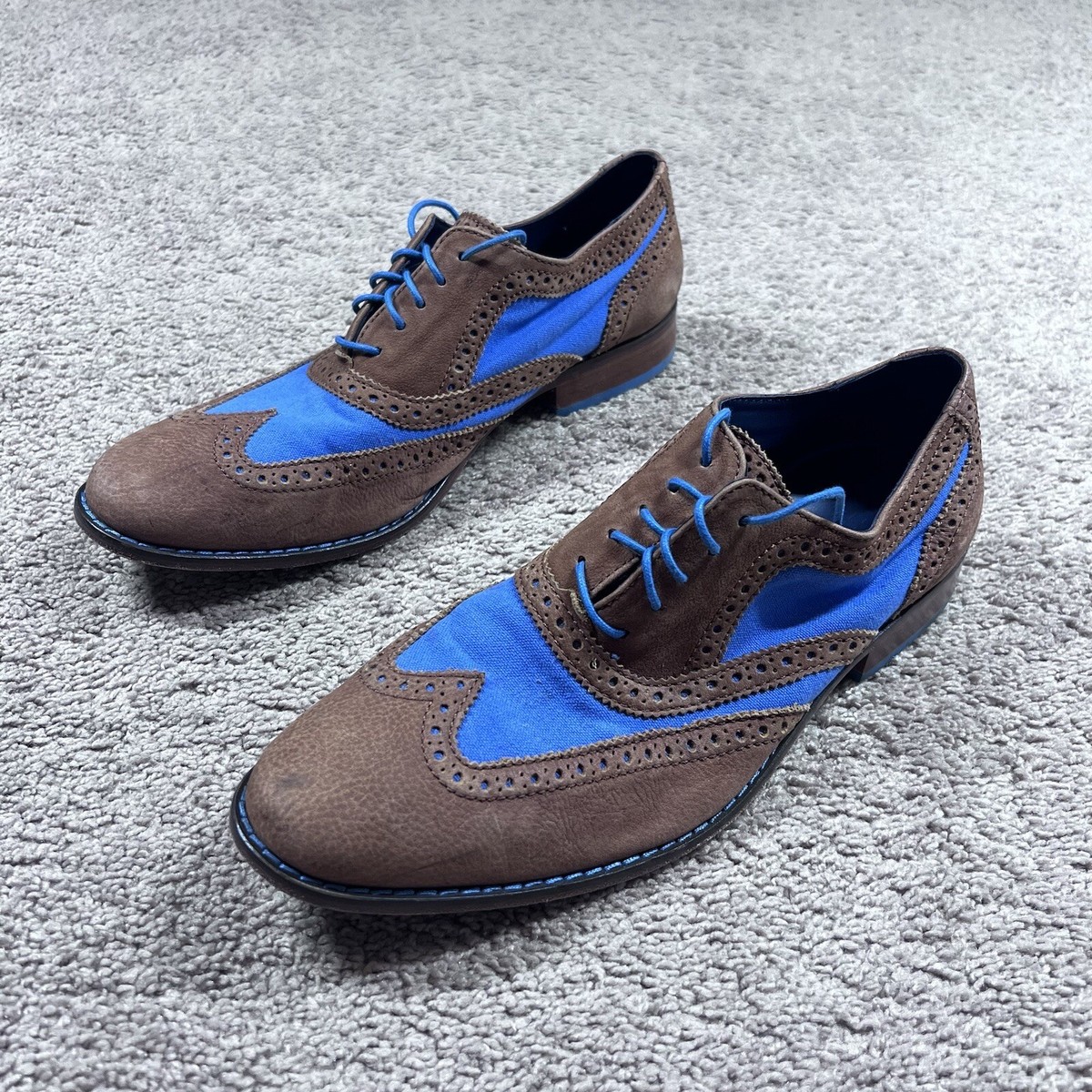 Mens Cole Haan Navy and Brown Oxford shoes. Cole Haan Men main image 4