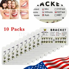 10 Dental Orthodontic Metal Bracket Braces Mini Roth/MBT 022 Slot 3/345Hook FDA