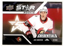 2023-24 First Star of the Night Jake Sanderson RC Ottawa Senators #1SR-7