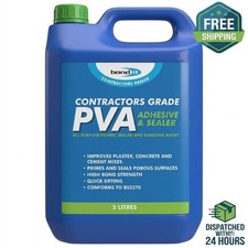5L PVA Contractors Grade Primer Adhesive and Sealer Glue – Fast Drying 1 Hour UK