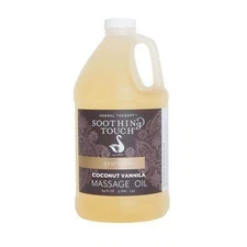 Soothing Touch Ayurvedic Massage Oil Coconut Vanilla 0.5 Gallon Professional Use