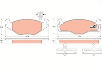 TRW Bremsbelagsatz Scheibenbremse Cotec GDB454 FüR Seat VW Golf Ibiza 6K2 Jetta