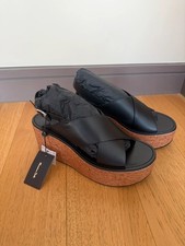 Massimo Dutti Black Platform Sandals