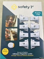 Safety 1st Magnetic Cabinet  Drawer Locks   Adhesive Mount   8 Locks with 1 Key
