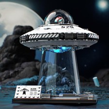 Weltraum UFO Raumschiff Bausteine, UFO Schiff Baustein Modell Raumschiff Kits