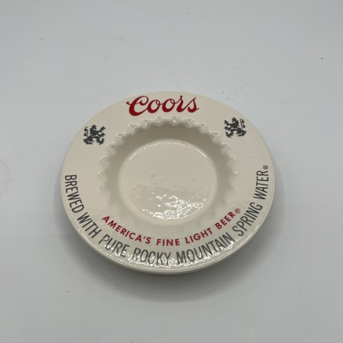 Vintage COORS Bier 5,75" Keramik Aschenbecher Zigarrenablett/Untersetzer, Golden Colorado - Bild 3 von 3
