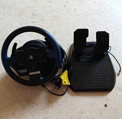 Thrustmaster T150 Rennlenkrad mit Pedalen für PlayStation 4, sw/blau