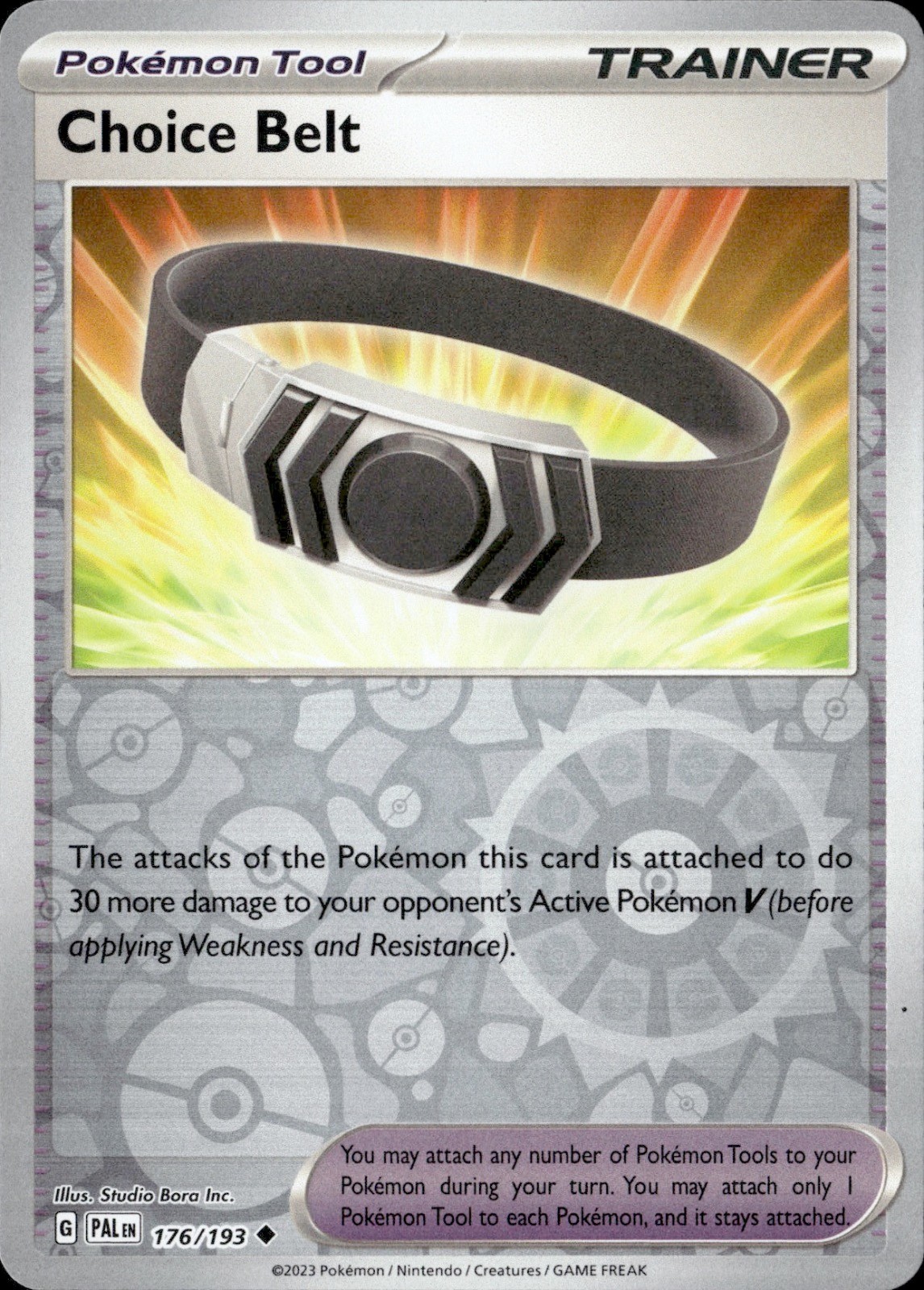 Choice Belt 176/193 Uncommon Paldea Evolved Pokemon Reverse Holo Near Mint