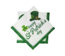 40Pcs Happy St. Patrick's Day Napkins Irish Shamrock Paper Saint Patty's Day
