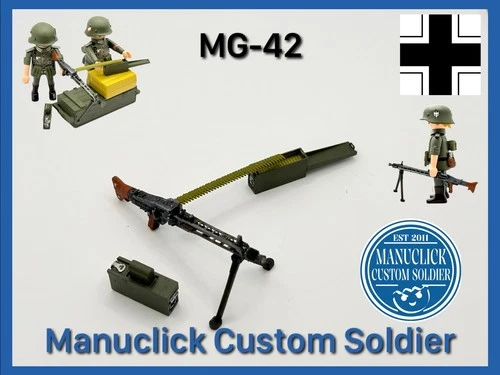 Playmobil Custom WW2 MG42 MACHINE GUN GERMANY SOLDIER WWII