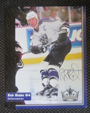 Los Angeles Kings Rob Blake #4 Signed Autographed  8 X 10 Card