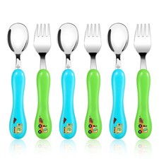 6 Pieces Toddler Utensils, Kids Silverware for 2 3 4 Years Old, Stainless Ste.