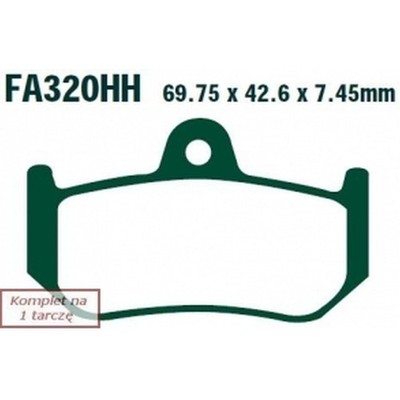 1x ORIGINAL  Ebc Brakes FA320HH Bremsbelagsatz, Scheibenbremse, Bremsklötze