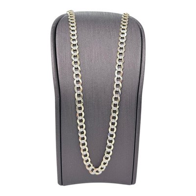9ct 9K Yellow Gold Italian Patterned Curb Chain Necklace 11.96 Grams 56cm. New