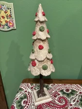 New Condition Sparkly “Gumdrop” Resin Tabletop Christmas Tree 17” Tall
