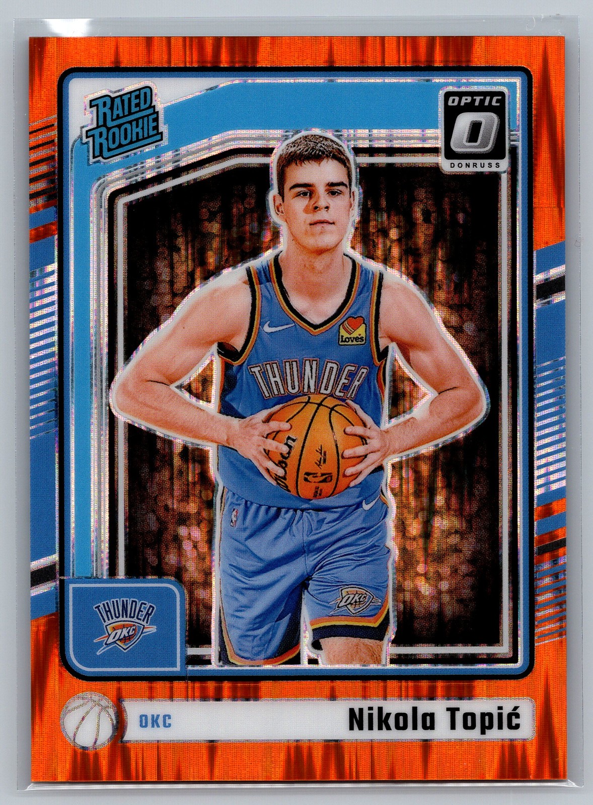 2024-25 Donruss Optic #278 Nikola Topic Orange Shock #/225