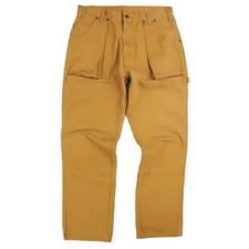 Dickies Canvas Carpenter Double Knee Work Pants Size 34 X 31 Brown