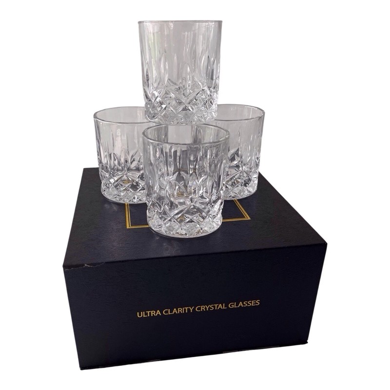 4 - KANARS Whiskey Glasses  Cocktail Tumbler 11 Oz Ultra Crystal Whisky Glass