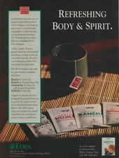 Eden Foods Vintage Print Ad 1995 Refreshing Japanese Teas Clinton Michigan