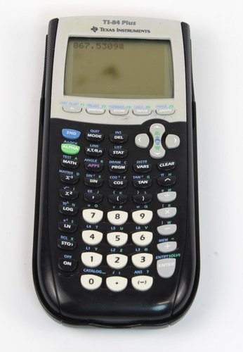 Texas Instruments TI-84 Plus Calculadora Gráfica con Cubierta Negra -Funciona LEER