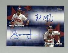 2025 Topps Baseball Stars Dual Auto- McGriff / Jones 26 HOFer:  #/10 -Braves