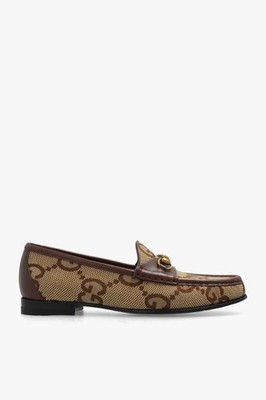 GUCCI Women's 1953 Horsebit Beige/Ebony Loafers New & Authentic