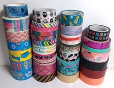 33 Lot Of Patterned Decorative Washi Tape