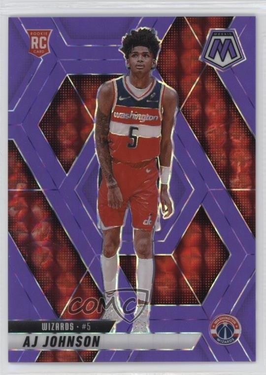 2024 Panini Mosaic Rookies Fluorescent Purple Prizm 130/249 AJ Johnson #215 1o52