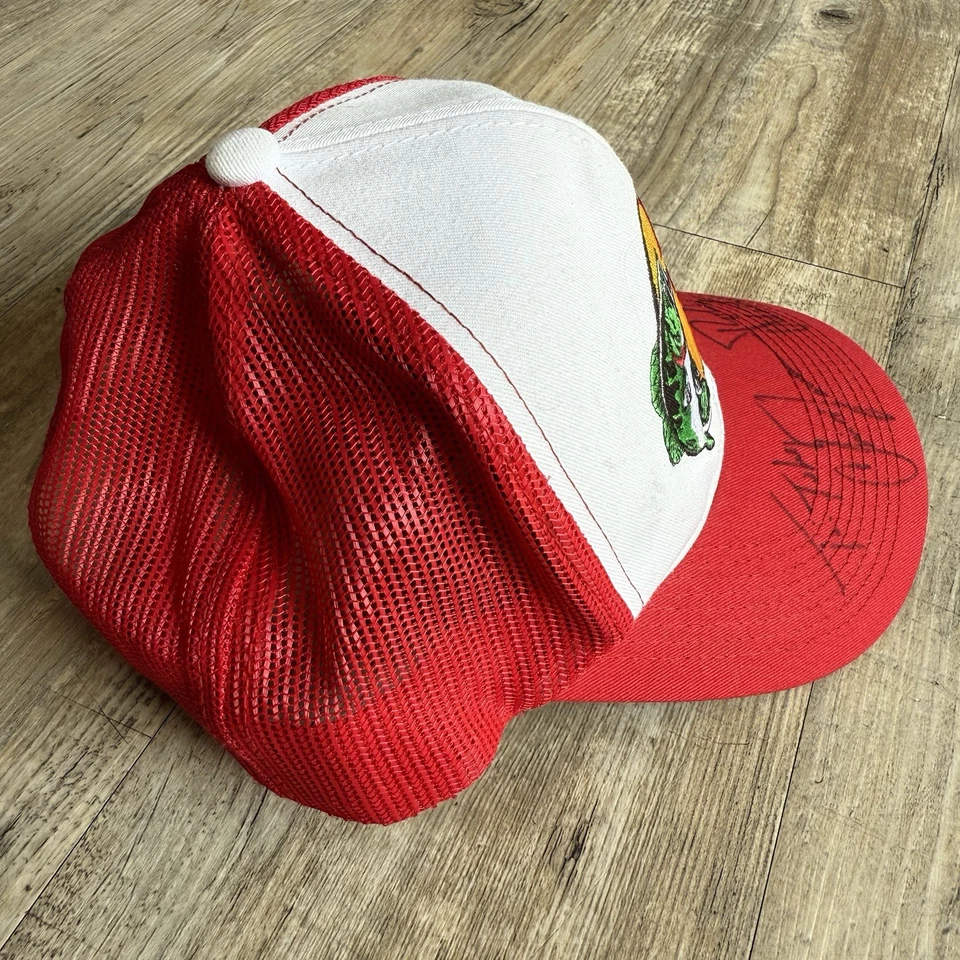 Bass Pro Shops Trucker Cap US Open National Bass Fishing Tournament Red Signed - Image 2 of 4
