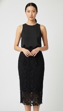   Elegant Black Lace Midi Skirt   LAST ONE SIZE XSMALL