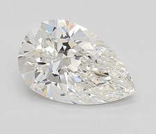 1.33 Ct Lab Grown CVD Diamond 9x6 mm Pear D Color, IF Certified Loose Diamond