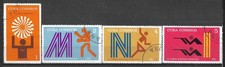 1972 1CUBA Set of 4 Used Stamps (Michel # 1790,1791,1793,1794)