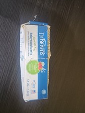 NIB Dr. Brown's Fluoride-Free Strawberry Baby Toothpaste 1.4oz Oral Care for 0-3