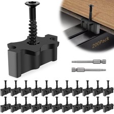200 Pack Hidden Deck Fasteners for Composite Decking with Metal Screws NEW