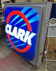 Vintage Clark’s Gas & Oil Lexan Lite Up Sign 4’ X 4’