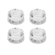 Electric Guitar Knobs Speed Volume Tone Control Knob for LP Transparent-Black