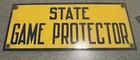 VINTAGE PORCELAIN METAL SIGN RARE STATE GAME PROTECTOR SIGN,PA GAME WARDEN SIGN
