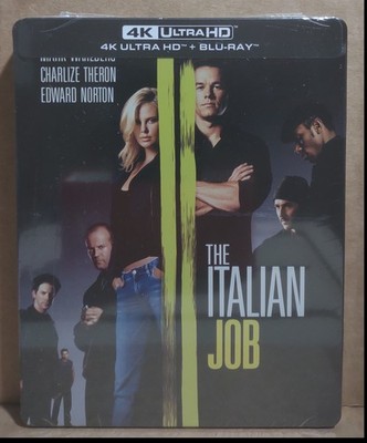 NEW - The Italian Job 4K Blu-ray 2003 [Paramount] Steelbook Mark Wahlberg