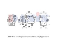 Aks Dasis Kompressor, Klimaanlage 852784N Passend FüR Nissan