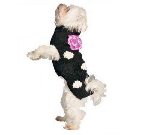 Black Polka Dot Dog Sweater (X-Large)