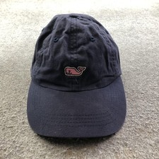 Vineyard Vines Hat Cap Strap Back Mens One Size Blue Whale Logo Baseball