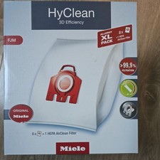 Miele HyClean 3D Efficiency,Type FJM XL pack 8 Dustbags&1 Hepa AirClean filter. 