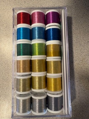  Madeira Metallic 40 Smooth Box 18ct Thread Set, Assorted